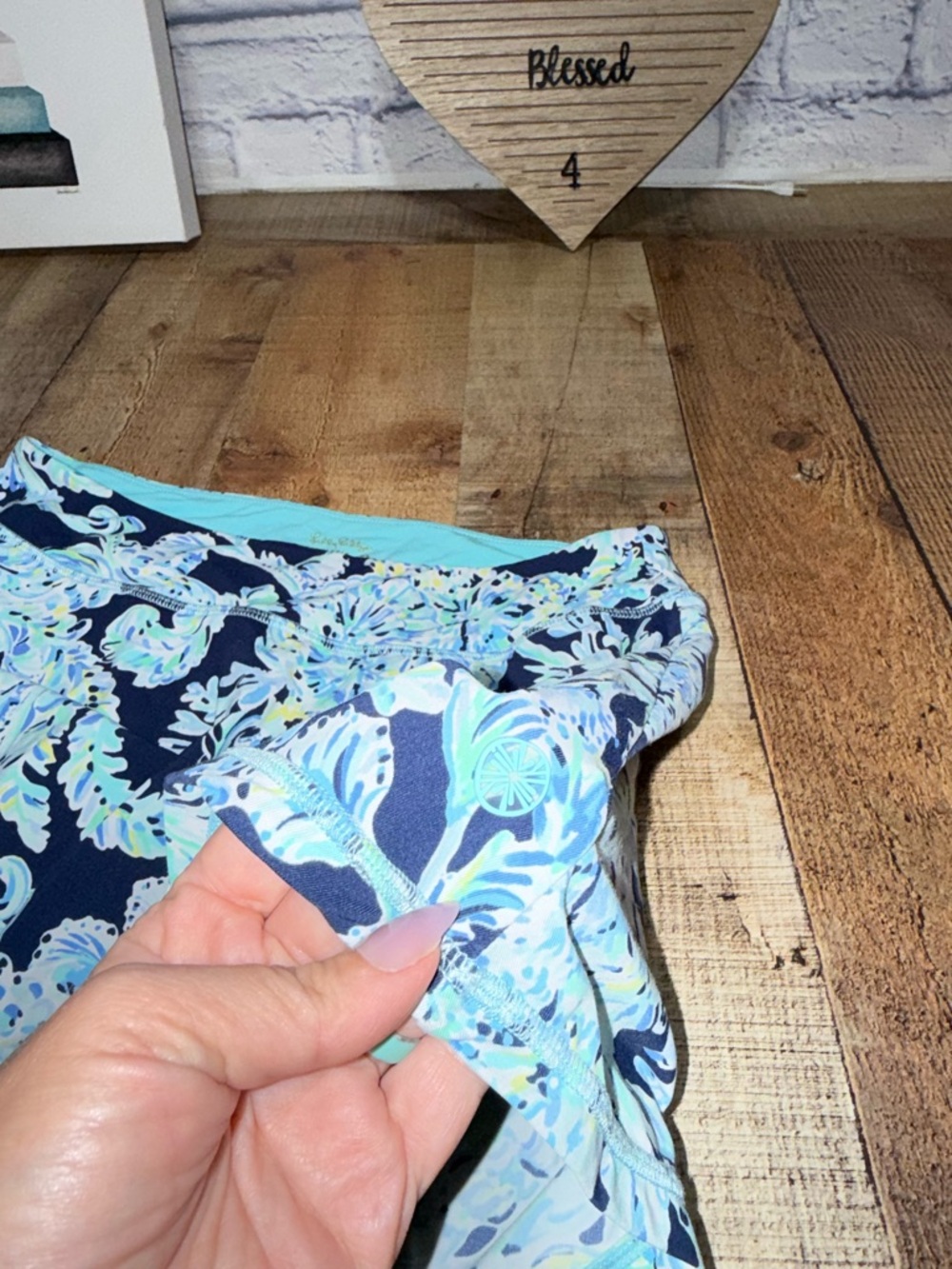 Lilly Pulitzer - High Tide Navy Scuba Doo, Athletic Skirt - Picture 10 of 14